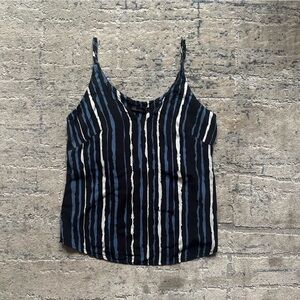 Striped Black and Blue Women's Top